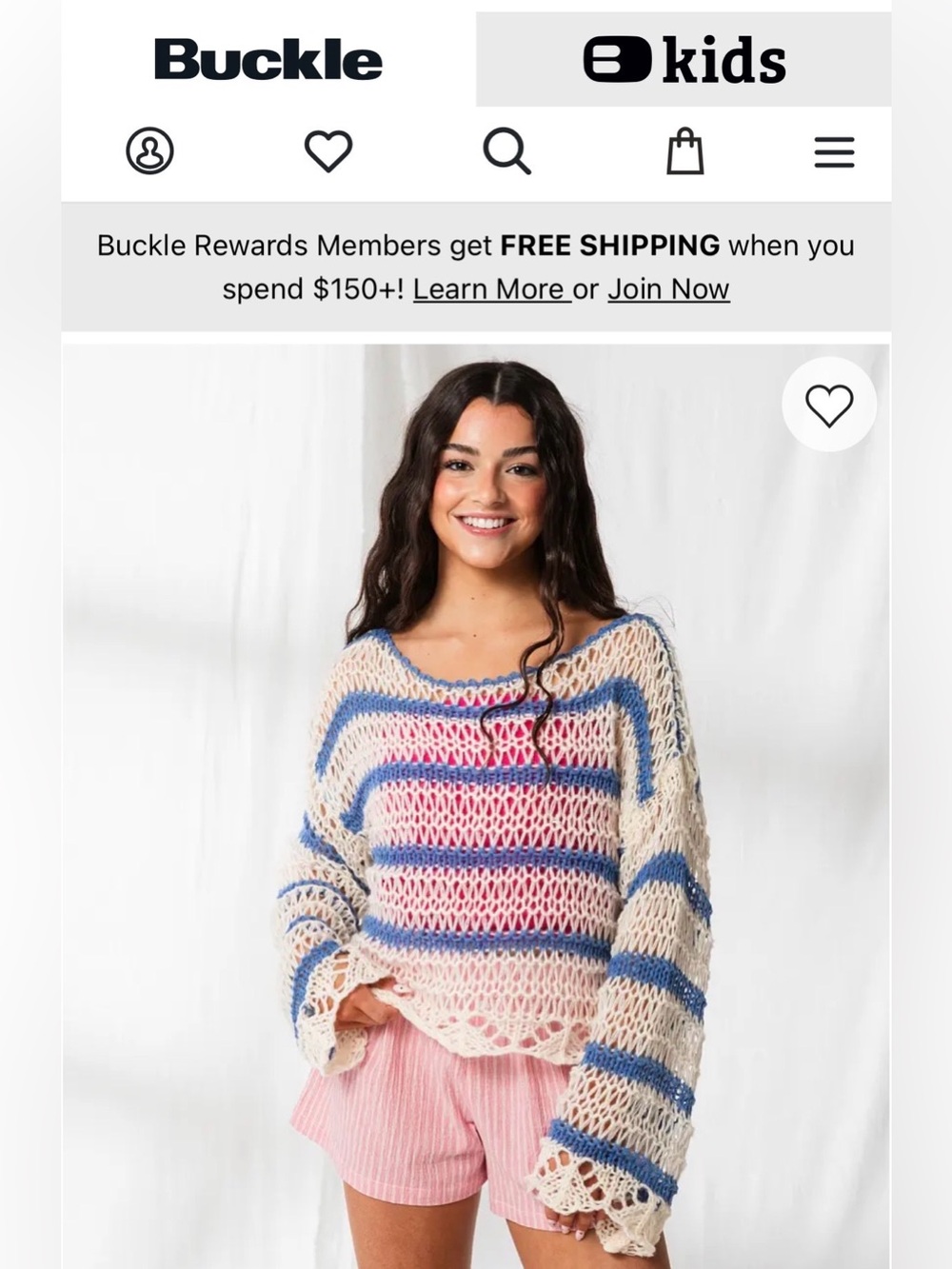 33 Coastal Striped Boatneck Cropped Sweater NWT Size XS